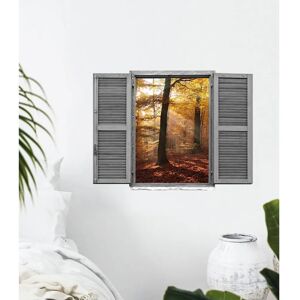 QUEENCE - Wald im Herbst - orange - 80x60 cm - Wandtattoo QUEENCE - Wald im Herbst - orange - 80x60 cm - Wandtattoo