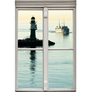 QUEENCE - Leuchtturm - Weiß - 40x60 cm - Wandsticker QUEENCE - Leuchtturm - Weiß - 40x60 cm - Wandsticker