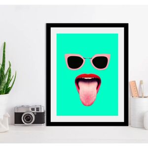QUEENCE - Brille + Mund - 40x50 cm - 3 cm - Kunstdruck QUEENCE - Brille + Mund - 40x50 cm - 3 cm - Kunstdruck