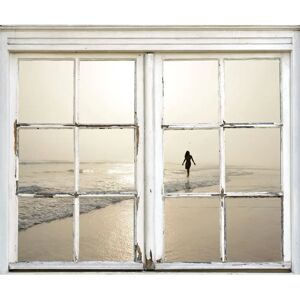 QUEENCE - Frau am Strand - 40x60 cm - Natur - Wandtattoo QUEENCE - Frau am Strand - 40x60 cm - Natur - Wandtattoo
