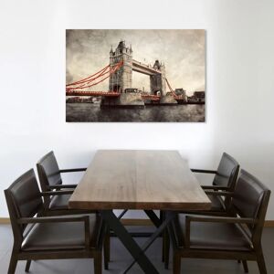 QUEENCE Tower Bridge 60x40x2 cm grau Leinwandbild QUEENCE Tower Bridge 60x40x2 cm grau Leinwandbild