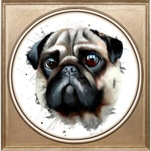 QUEENCE - Mops - 40x40x3 cm - bunt - Acrylic wall art QUEENCE - Mops - 40x40x3 cm - bunt - Acrylic wall art