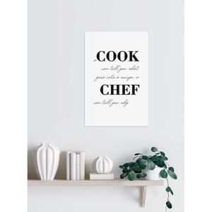 QUEENCE - COOK CHEF - Schwarz - 30x45 cm - Wall decor QUEENCE - COOK CHEF - Schwarz - 30x45 cm - Wall decor