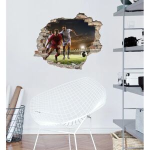 QUEENCE - Fußball Zweikampf - Bunt - Wandtattoo QUEENCE - Fußball Zweikampf - Bunt - Wandtattoo