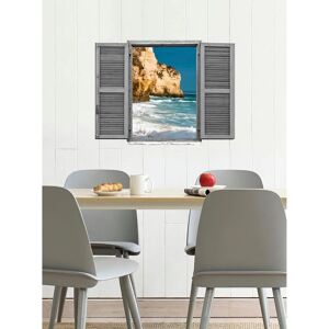 QUEENCE - Klippen im Meer - Blau - Wall decal QUEENCE - Klippen im Meer - Blau - Wall decal