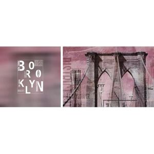 QUEENCE Brooklyn Leinwand Wandkunst - 2er-Set - Modern NYC Dekor QUEENCE Brooklyn Leinwand Wandkunst - 2er-Set - Modern NYC Dekor