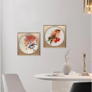 QUEENCE - Vogel in Wein - 40x40x3 cm - bunt - Acrylglasbild QUEENCE - Vogel in Wein - 40x40x3 cm - bunt - Acrylglasbild