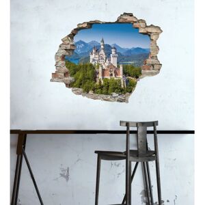 QUEENCE Schloss Wandtattoo - Geographie - Bunt - 60x50cm QUEENCE Schloss Wandtattoo - Geographie - Bunt - 60x50cm