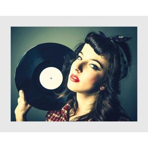 QUEENCE - Vinyl Bilder - 50 cm x 40 cm - Schwarz - Wandbild QUEENCE - Vinyl Bilder - 50 cm x 40 cm - Schwarz - Wandbild