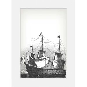 QUEENCE - Charles - 30x40 cm - Grau - Gerahmte Wandkunst QUEENCE - Charles - 30x40 cm - Grau - Gerahmte Wandkunst