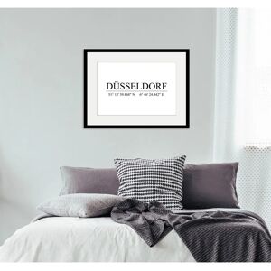 QUEENCE - DÜSSELDORF - 50x40 cm - Weiß - Wandbild QUEENCE - DÜSSELDORF - 50x40 cm - Weiß - Wandbild
