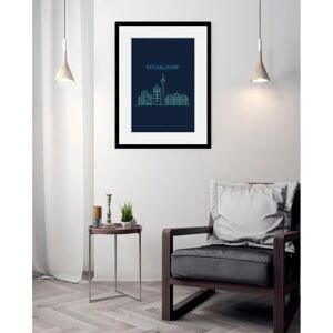 QUEENCE - Düsseldorf Sightseeing - 50x70 cm - gerahmtes Wandbild QUEENCE - Düsseldorf Sightseeing - 50x70 cm - gerahmtes Wandbild