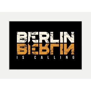 QUEENCE - BERLIN IS CALLING - 50x40 cm - Orange - Wandkunst QUEENCE - BERLIN IS CALLING - 50x40 cm - Orange - Wandkunst