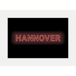 QUEENCE - HANNOVER LIGHTS - 40 cm x 30 cm - Rot - Wandkunst QUEENCE - HANNOVER LIGHTS - 40 cm x 30 cm - Rot - Wandkunst
