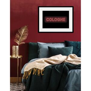 QUEENCE - COLOGNE LIGHTS - 40x30 cm - rot - Wandkunst QUEENCE - COLOGNE LIGHTS - 40x30 cm - rot - Wandkunst