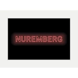 QUEENCE - NUREMBERG LIGHTS - 50x40 cm - rot - Wandbild QUEENCE - NUREMBERG LIGHTS - 50x40 cm - rot - Wandbild