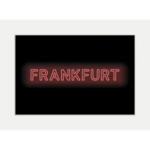 QUEENCE - FRANKFURT LIGHTS - 70 x 50 cm - rot - Wandbild QUEENCE - FRANKFURT LIGHTS - 70 x 50 cm - rot - Wandbild