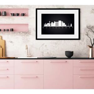 QUEENCE Düsseldorf Sehenswürdigkeiten - 70 x 50 cm - Wandbild - schwarz QUEENCE Düsseldorf Sehenswürdigkeiten - 70 x 50 cm - Wandbild - schwarz