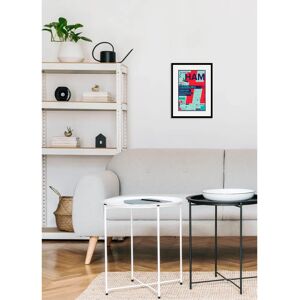 QUEENCE HAM AIRPORT - rot - 50x70 cm - gerahmtes Wandbild QUEENCE HAM AIRPORT - rot - 50x70 cm - gerahmtes Wandbild