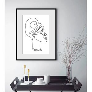 QUEENCE - Saskia - 50x70 cm - Weiß - Gerahmtes Druckbild QUEENCE - Saskia - 50x70 cm - Weiß - Gerahmtes Druckbild