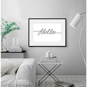 QUEENCE - Hello - weiß - 40x30 cm - Wandbild QUEENCE - Hello - weiß - 40x30 cm - Wandbild