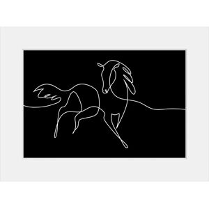 QUEENCE Dia - 70 cm x 50 cm - schwarzes gerahmtes Wandbild QUEENCE Dia - 70 cm x 50 cm - schwarzes gerahmtes Wandbild