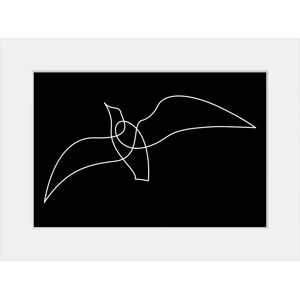 QUEENCE Marvin - 70 cm x 50 cm - schwarz - Wandbild Querformat QUEENCE Marvin - 70 cm x 50 cm - schwarz - Wandbild Querformat