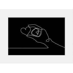 QUEENCE - Romeo - 70x50 cm - Schwarz - Kunstdruck QUEENCE - Romeo - 70x50 cm - Schwarz - Kunstdruck
