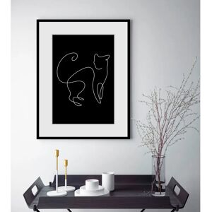 QUEENCE - Simba - Schwarz - 50x70 cm - Wandbild QUEENCE - Simba - Schwarz - 50x70 cm - Wandbild
