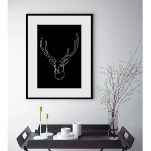 QUEENCE - Vincent - 50x70 cm - Schwarz - Wall Art Print QUEENCE - Vincent - 50x70 cm - Schwarz - Wall Art Print