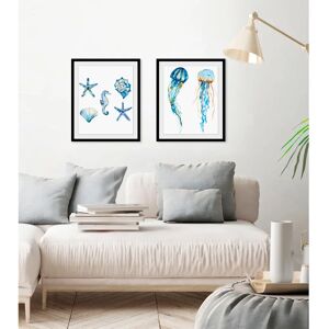 QUEENCE - Macklemore - 40x50 cm - Blau - Wandbild QUEENCE - Macklemore - 40x50 cm - Blau - Wandbild