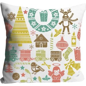 QUEENCE Willie Bunt 40cm x 40cm - Dekokissen QUEENCE Willie Bunt 40cm x 40cm - Dekokissen