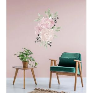 QUEENCE Ella rosa Blume 80x80 Wall decal QUEENCE Ella rosa Blume 80x80 Wall decal