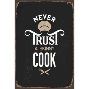 QUEENCE - Skinny Cook - 30x45 cm - Metall-Wandkunst QUEENCE - Skinny Cook - 30x45 cm - Metall-Wandkunst