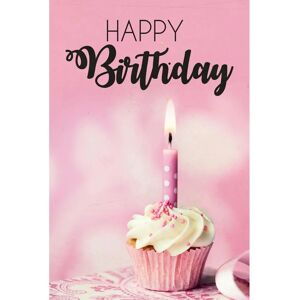QUEENCE - Birthday Cupcake - Weiß - 30x20 - Metal Wall Art QUEENCE - Birthday Cupcake - Weiß - 30x20 - Metal Wall Art