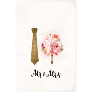 QUEENCE - MR & MRS - 45x30 cm - rosa - Metal wall art QUEENCE - MR & MRS - 45x30 cm - rosa - Metal wall art