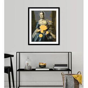 QUEENCE Linda - 30x40 cm - gelb-blau - Frau, Mittelalter - Wandbild QUEENCE Linda - 30x40 cm - gelb-blau - Frau, Mittelalter - Wandbild