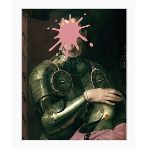 QUEENCE Mailin Wandbild - Mann, Silber-Rosa, 30x40cm, Hochformat QUEENCE Mailin Wandbild - Mann, Silber-Rosa, 30x40cm, Hochformat