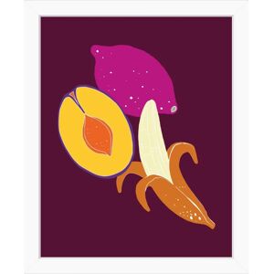 QUEENCE Bibi - lila/orange - 40x50 cm - Gerahmt - Wandbild QUEENCE Bibi - lila/orange - 40x50 cm - Gerahmt - Wandbild