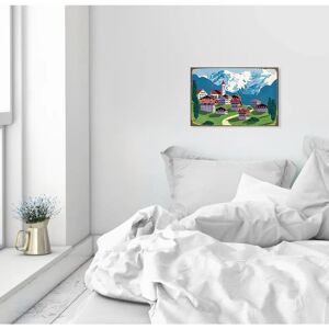 QUEENCE Heidie Metallbild - Schweiz Vintage Rechteckig Innendekor QUEENCE Heidie Metallbild - Schweiz Vintage Rechteckig Innendekor