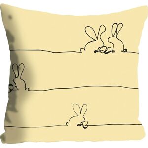 QUEENCE Bunny Family yellow - Dekokissen QUEENCE Bunny Family yellow - Dekokissen