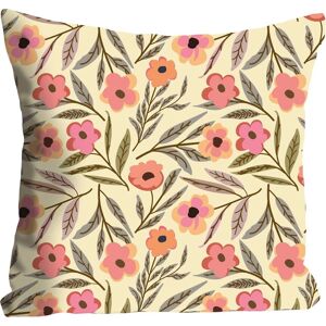 QUEENCE Nori Dekokissen - Blumenmuster, Weiches Polyester, 40x40cm QUEENCE Nori Dekokissen - Blumenmuster, Weiches Polyester, 40x40cm