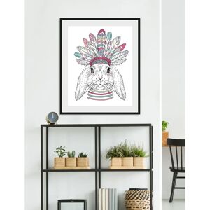 QUEENCE - Indiana Bunny - 30x40 cm - Multicolor - Kunstdruck QUEENCE - Indiana Bunny - 30x40 cm - Multicolor - Kunstdruck