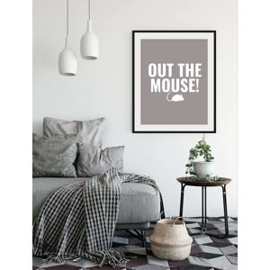 QUEENCE - OUT THE MOUSE - 30 cm x 40 cm - Grau - Wall Art QUEENCE - OUT THE MOUSE - 30 cm x 40 cm - Grau - Wall Art