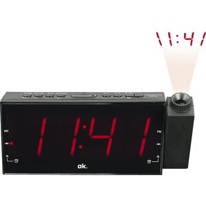 OK. OCR 161-PR Projectie Radio Klok - FM/AM, Zwart OK. OCR 161-PR Projectie Radio Klok - FM/AM, Zwart