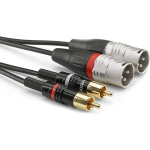 Sommer Cable BASIC+ Stereo Kabel - 3m - 2x XLR männlich / 2x Cinch Sommer Cable BASIC+ Stereo Kabel - 3m - 2x XLR männlich / 2x Cinch