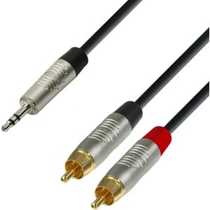 Cable de audio Adam Hall K4YWCC0090 - 0,9 m - 2 x RCA, 3,5 mm - Negro Cable de audio Adam Hall K4YWCC0090 - 0,9 m - 2 x RCA, 3,5 mm - Negro
