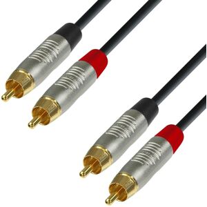 Adam Hall K4 TCC 0150 Audio Cable - 1.5m, RCA, Black Adam Hall K4 TCC 0150 Audio Cable - 1.5m, RCA, Black