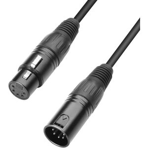 Adam Hall K3DGH0150 DMX Cable - Black - 1.5m - XLR 5pin Adam Hall K3DGH0150 DMX Cable - Black - 1.5m - XLR 5pin