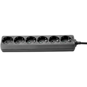 Adam Hall Multi-Socket Power Strip - 6 Outlets - Black Adam Hall Multi-Socket Power Strip - 6 Outlets - Black